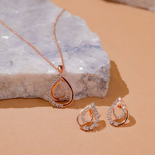 Rose Gold Drizzle Drop Set