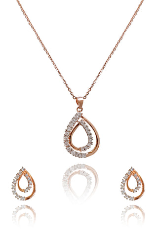 Rose Gold Drizzle Drop Set