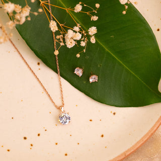 Rose Gold Solitaire Set