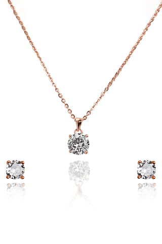Rose Gold Solitaire Set