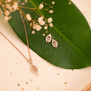 Rose Gold Living Leaf Set