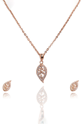 Rose Gold Living Leaf Set