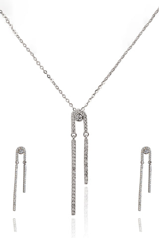 Silver Falling Dangler Set