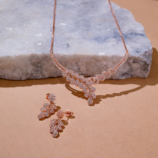 Rose Gold Divine Leaf Of Eternity Set