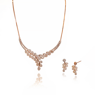 Rose Gold Divine Leaf Of Eternity Set