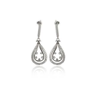 Silver Zircon Magical Drop Earrings