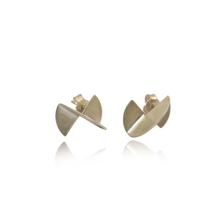 Silver Twisted Stud Earrings
