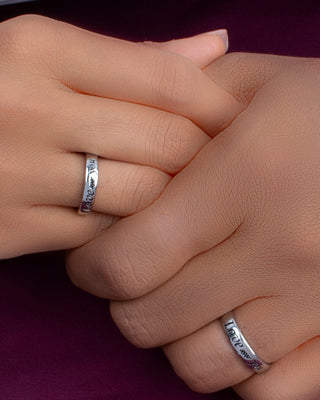 Silver Love Your Couple Ring