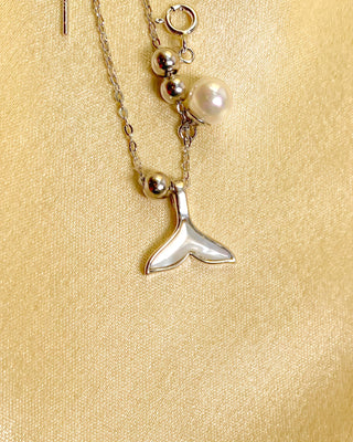 Silver Tale Of Fish Charm Anklet.