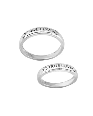 Silver True Love Couple Ring