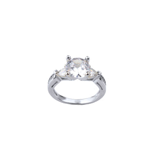 Silver Zircon Classic Ring