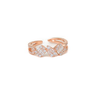 Rose Gold Zircon Unity Ring