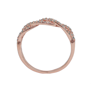 Rose Gold Crossover Ring