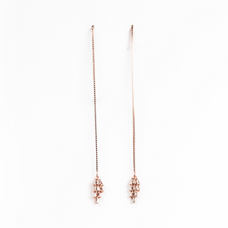 Rose Gold Let's Twin Danglers