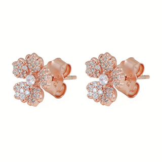 Rose Gold Florally Stud Earrings