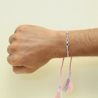 Silver Kids Infinity Rakhi