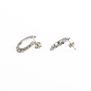 Silver Semi Hoop Earrings