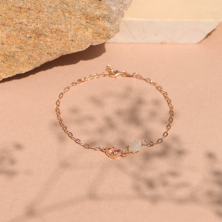 Rose Gold Love Floral Bracelet