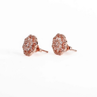 Rose Gold Zircon Stud Earrings