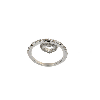 Silver Melting Heart  Ring