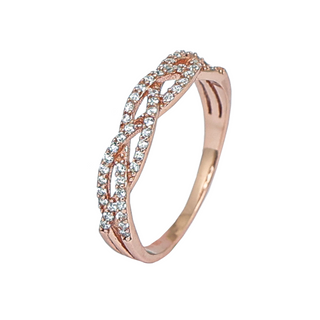 Rose Gold Crossover Ring