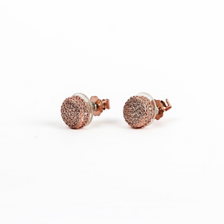 Rose Gold Zircon Stud Earrings