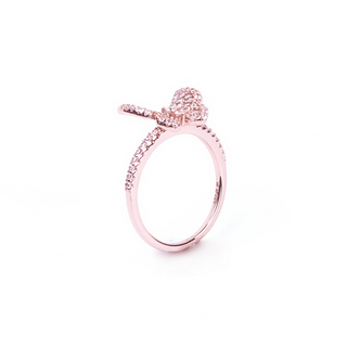 Rose Gold Butterfly Zircon Ring