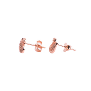 Rose Gold Zircon Swan Stud Earrings