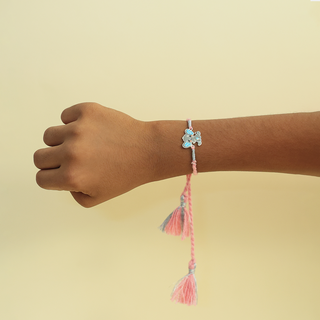 Silver Kids Cute Ganesha Rakhi