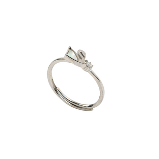 Silver Swan Ring