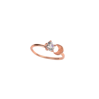 Rose Gold Half Moon Ring