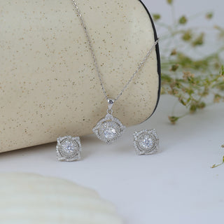 Silver Zircon Shining Set