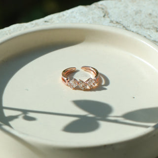 Rose Gold Zircon Unity Ring