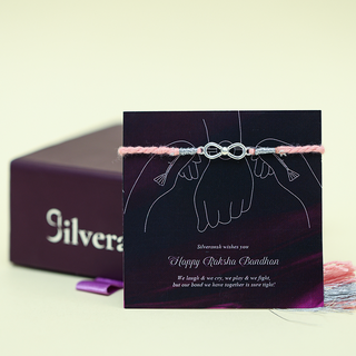 Silver Kids Infinity Rakhi