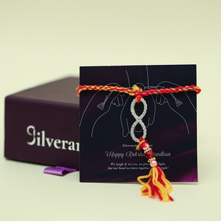 Silver Infinity Lumba Rakhi