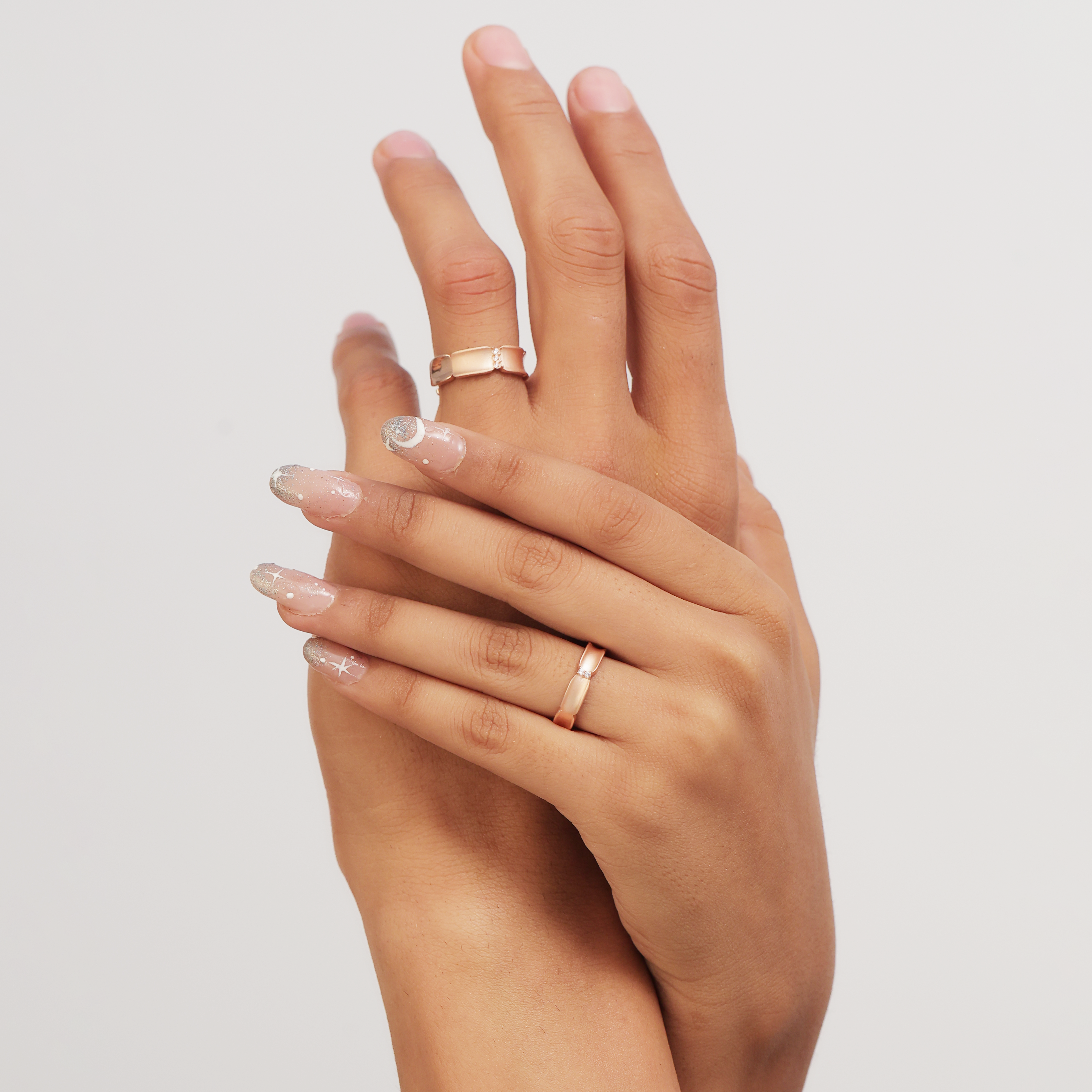 Rose Gold Minimal Couple Ring