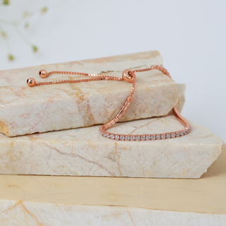 Rose Gold Zircon Minimal Bracelet