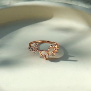 Rose Gold Fluttering Ring