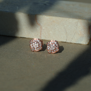 Silver Zircon Helm Earrings