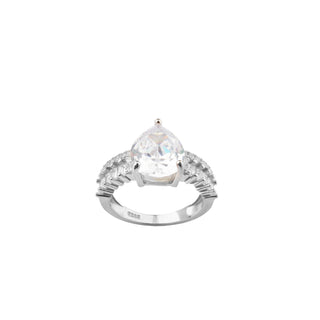 Silver Zircon Promise Ring