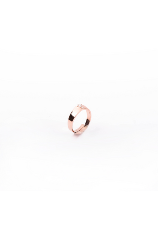 Rose Gold Zircon Made For You Couple Ring