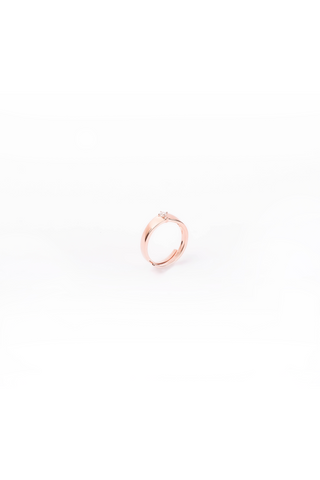 Rose Gold Zircon Made For You Couple Ring