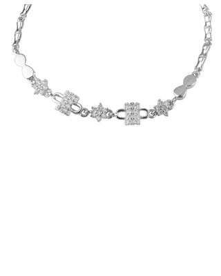 Silver Zircon Dream Catcher Bracelet
