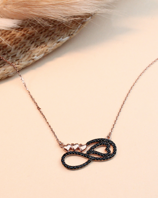 Rose Gold Infinity Heart Pendant