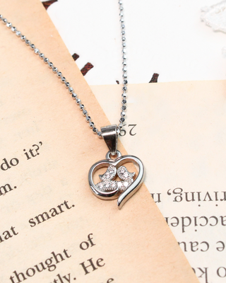 Silver Curl Heart Pendant