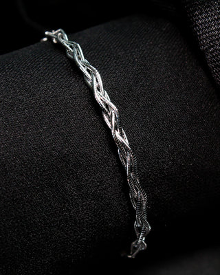 Silver Twisted Trio Chain Kada