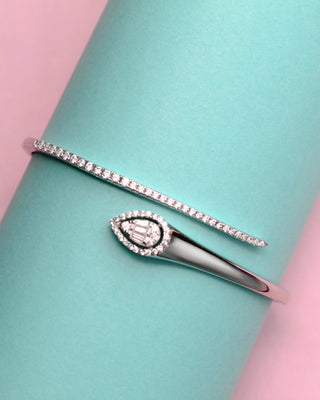 Silver Zircon Studded Spark Kada