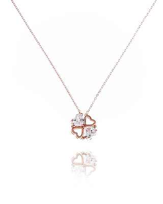 Rose Gold Crimson Hear Pendant